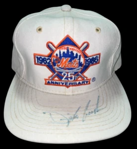 DOC GOODEN HAND SIGNED AUTO 25TH ANNI. NY METS BASEBALL HAT JSACOA JD 101124 - Picture 1 of 4