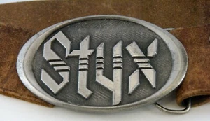 Styx Belt Buckle Grand Illusion A&M Promo + Cliff Walsall Leather Belt 1977 - Bild 1 von 13