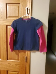 Chaps Girl's XL (16) Pink & Blue Shirt - Picture 1 of 5