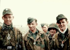 German soldiers from 12th SS Panzer division after receiving the Iron Cross 4x6