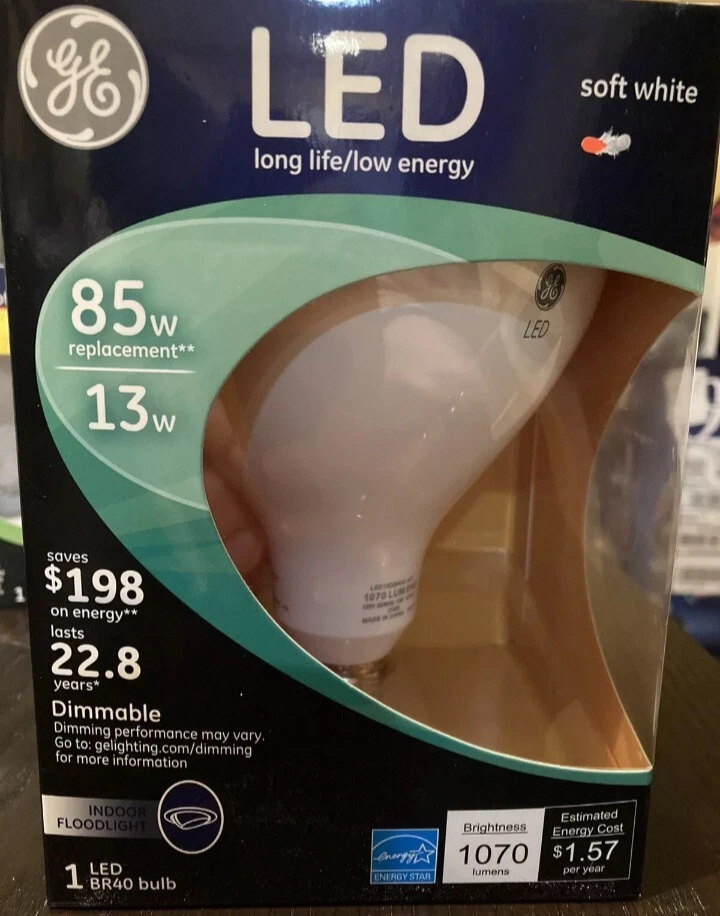 GE LED Dimmable 85W Replacement 13W Indoor Flood Light Soft White LED - Image 1 of 1