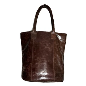 Tresori Leather Goods Rich Brown Large Tote Bag Gebraucht Rustikal Doppelriemen - Bild 1 von 7