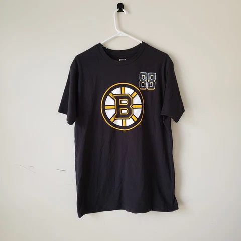 Boston Bruins David Pastrnak #88 T-Shirt Tee Mens Small Black NHL Pro Edge NWT Cover
