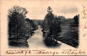 Postcard River Till & Tillmouth House Undivided Back - Picture 1 of 2