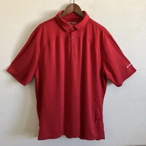 Columbia Golf Polo Mens 2XL Red Shirt Short Sleeve Business Casual Light - Picture 1 of 17