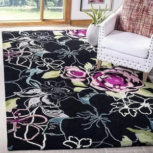 5x8 Handmade Modern Area Rug - Soft Color Block Pattern - Designer Wool Carpet - Picture 1 of 4