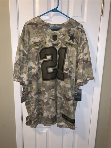 Ezekiel Elliott Dallas Cowboys Nike 2018 Salute to Service Limited Jersey - Camo Cover