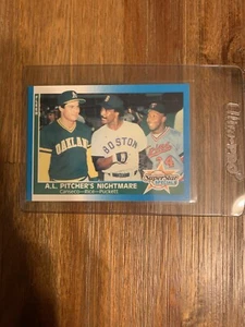 Fleer 1987 brillante #633 Canseco/Arroz/Puckett AL Pitcher's Nightmare casi nuevo-como nuevo - Imagen 1 de 2