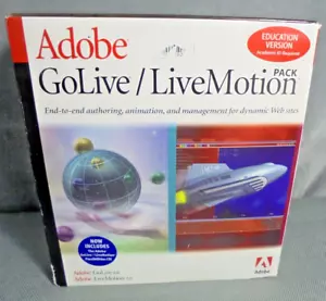 Adobe GoLive 6.0 and LiveMotion 2.0 Education Version for Windows 1999 Academic - Picture 1 of 12