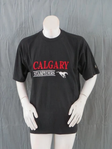 Calgary Stampeders Shirt (VTG) - By Soft Wear - Stitched Graphics - Men's Large Cover