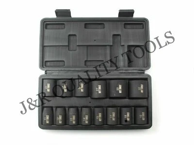 14pc Shallow Impact Socket Set 1/2" inch Drive Metric MM  Automotive Mechanic - Image 1 of 3
