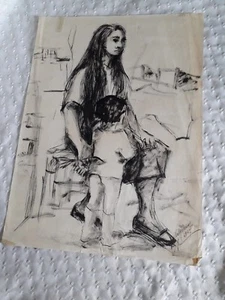 Drawing on paper , Nelly Alvarez Argentine Artist 1957 - Bild 1 von 8