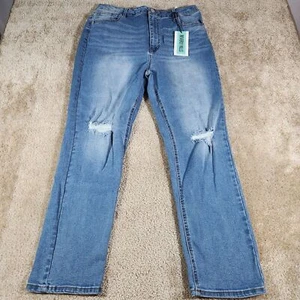 Refuge Denim Jeans Womens 13 Stretch Mom Extensible Beverly Hills Distressed - Picture 1 of 9