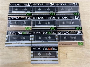 10 TDK SA Cassette Tapes - Picture 1 of 3
