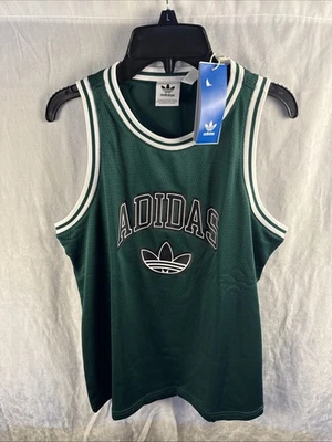 Camiseta sin mangas Adidas Originals de malla para niños - Verde - L Foto 1 de 4