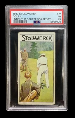 1913 stollwerck gruppe #IV golf II; 566 sport SP ballspiele PSA 1.5  (POP 1, 3^) - Image 1 of 3