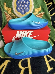 Nike ReactX Rejuven8 Mens Slide Dusty Cactus Game Royal Size 12 Shoes HV4479-300 - Picture 1 of 7