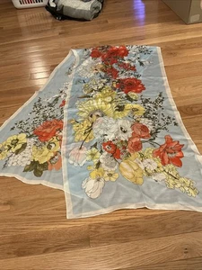 Markenloser länglicher Schal 100 % Seide 18" x 72" - Bild 1 von 4