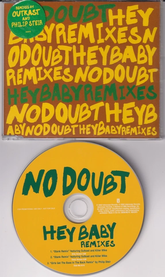 Gwen Stefani / No Doubt – Hey Baby (Remixes) - 3 Track Promo Maxi CD 2002 - Bild 1 von 1