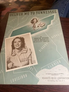 Partituras Deliver Me To Tennessee Dinah Shore Hughes Bradley Smith - Imagen 1 de 2