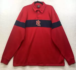 Vintage Ralph Lauren Polo Jeans Co Shirt Mens XXL Red Blue Rugby Long Sleeve 90s - Picture 1 of 11