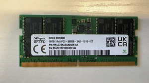 SK hynix HMCG78AGBSA092N 16GB DDR5 SODIMM PC5-5600B 1Rx8 Laptop RAM Memory - Afbeelding 1 van 1