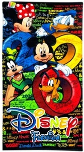 BRAND NEW DISNEY 2020 FLORIDA MICKEY MOUSE & FRIENDS BEACH TOWEL 28 IN x 58 IN - Picture 1 of 1