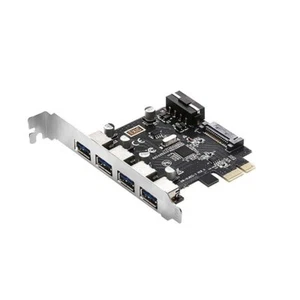 5 Gbps 4 Ports USB 3.0 Riser Card PCIe Erweiterungskarte 4 Pin oder SATA 15 Pin Power - Bild 1 von 6