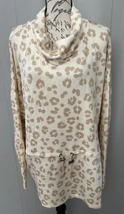 NEW Lularoe Teresa Cinched Cowl Neck Pullover Sweater Size 3XL Leopard Print - Picture 1 of 4