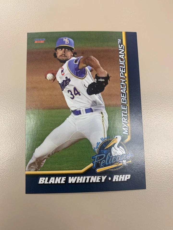 2021 Choice Myrtle Beach Pelicans Team Set Card #32 Blake Whitney Chicago Cubs - Image 1 of 1