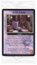 Babylon 5 CCG Crusade Promo Card Junk Food Sealed Plastic Wrap M/NM Mint/Near Mt