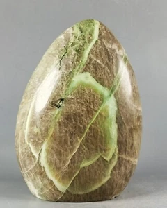GARNIERITE Nickel Polished Green Moonstones Standup Display Stone - Madagascar - Picture 1 of 10