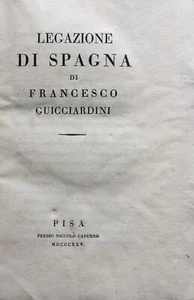 Spanische Gesandtschaft / Guicciardini-Reden, Franziskus - Paruta Paolo 1825 - Bild 1 von 1
