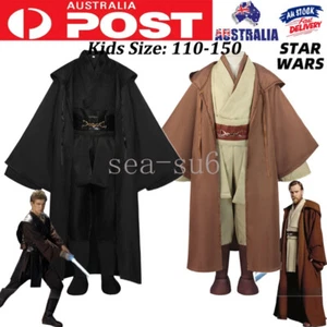 Kids Star Wars Anakin Skywalker Obi-Wan Kenobi Costume Cosplay Outfits Book Week - Picture 1 of 18