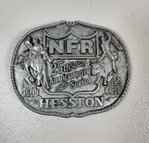 25th Anniversary 1959-1983 Hesston National Finals Rodeo Belt Buckle - Picture 1 of 3