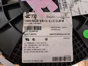New, TE Connectivity, TMS-SCE-1K-1-1/2-2.0-9, LABEL HEAT SHR. WHITE - Lot of 25 - Picture 1 of 2