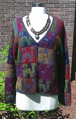 Suéter Peruvian Connection Kaffe Fassett Animales Míticos 100% Alpaca Usado en Excelente Condición Foto 1 de 4
