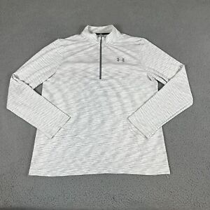 Under Armour Threadborne Sweatshirt Mens XL White Heatgear Long Sleeve 1/4 Zip