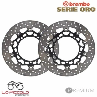 COPPIA DISCHI FRENO ANTERIORE BREMBO SERIE ORO FLOTTANTI YAMAHA 600 YZF-R6 2013 Foto 1 de 3