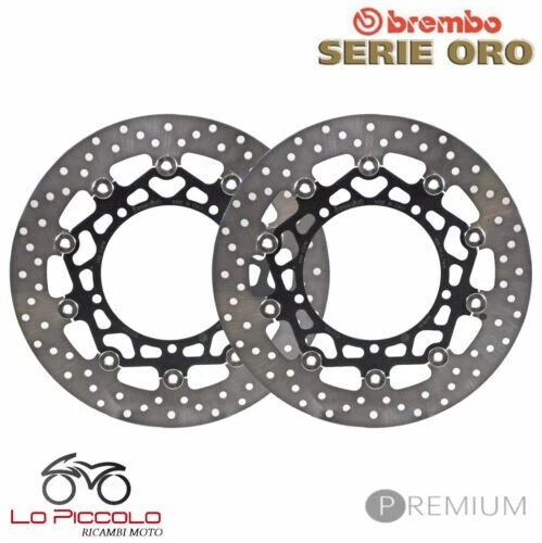 COPPIA DISCHI FRENO ANTERIORE BREMBO SERIE ORO FLOTTANTI YAMAHA 600 YZF-R6 2013 Foto 1 de 3