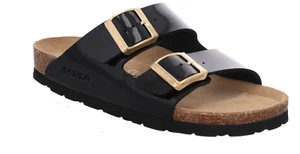 Rohde Alba Damen Hausschuhe Sandale Pantolette Sandalette Kork Lack - Picture 1 of 5