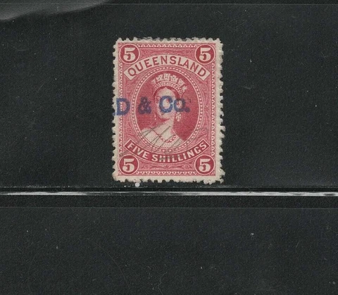 Stamps Queensland, 5 shilling used Cover
