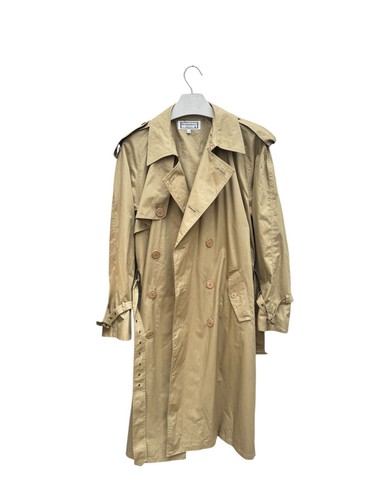 SAINT LAURENT (YSL) Trench cappotto Yves Saint Laurent beige gabardine cotone taglia 52 L