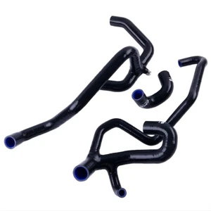 Silicone Radiator Hose Kit For 1998-2004 Land Rover Discovery MK2 4.0L V8 Black - Picture 1 of 11