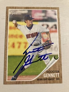 Scooter Gennett Reds 2011 Topps Heritage Minors firmado automáticamente - Imagen 1 de 1