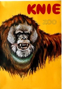 Original vintage poster SWISS CIRCUS KNIE ZOO GORILLA 1971 - Picture 1 of 1