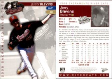 Jerry Blevins 2008 MultiAd Sacramento River Cats #6 Card *AutographDen*