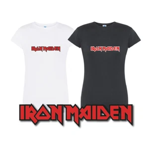 T-SHIRT IRON MAIDEN DONNA MAGLIA MAGLIETTA LOGO - 100% COTONE - Foto 1 di 4