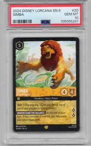 PSA 10 2024 DISNEY LORCANA EN 6-AZURITE SEA #20 SIMBA - PRIDE PROTECTOR - Picture 1 of 1