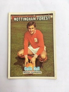 A&BC Gum Card Orange Back: Colin Hall Nottingham Forest